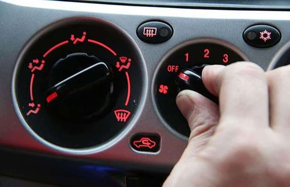 Note when using car air conditioner