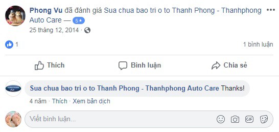 Cảm Nhận Khách Hàng chính hãng Garage Thanh Phong Auto HCM 2023