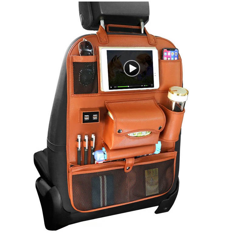 High-end Car Seat Back Hanging Bag for Ipad with 4 High-Quality USB Ports Garage Thanh Phong Auto Hcm 2023