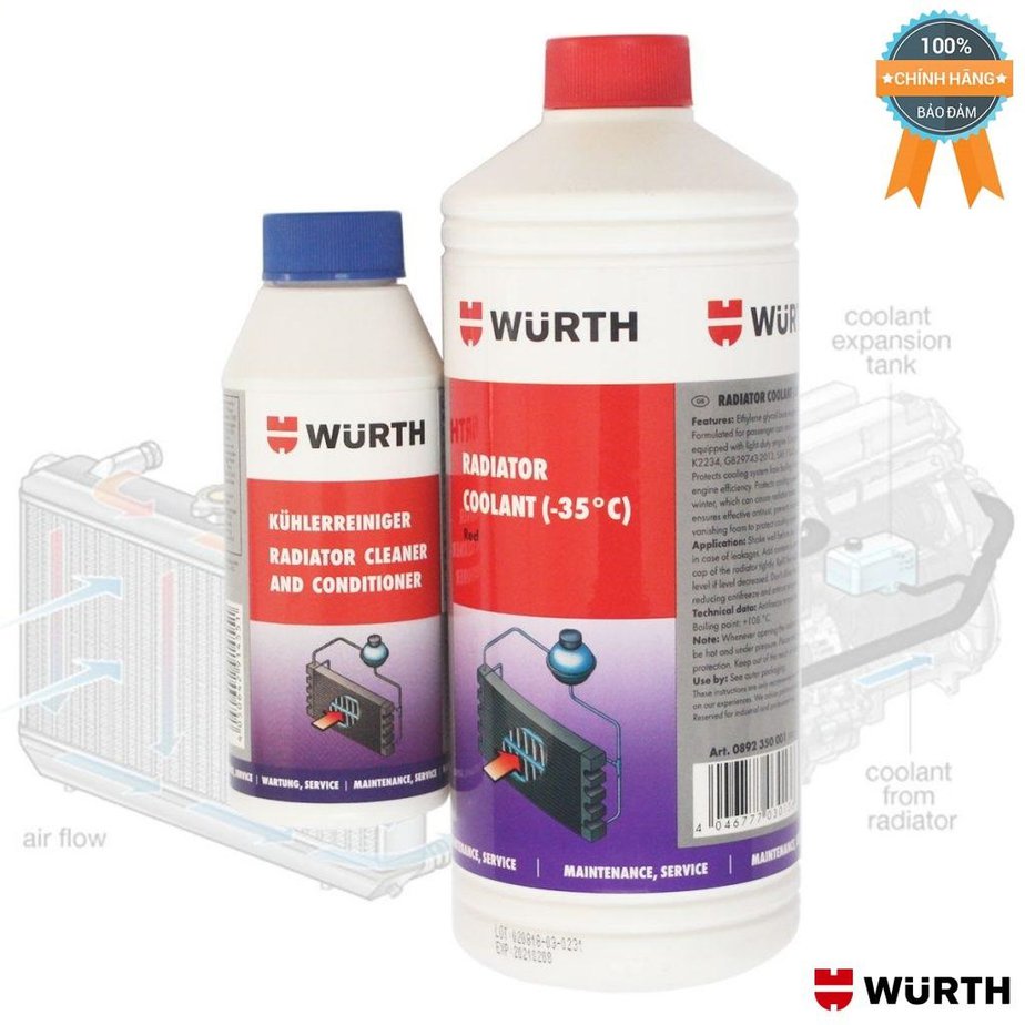 Coolant (-35Dgr) Red 1L – Product Code 0892350001 Best Garage Thanh Phong Auto Hcm 2023