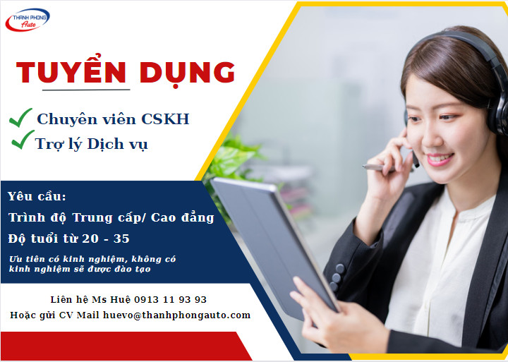 RECRUIT FOR CUSTOMER CARE AND SERVICE ASSISTANTS (Quantity: 4) Professional Garage Thanh Phong Auto HCM 2023