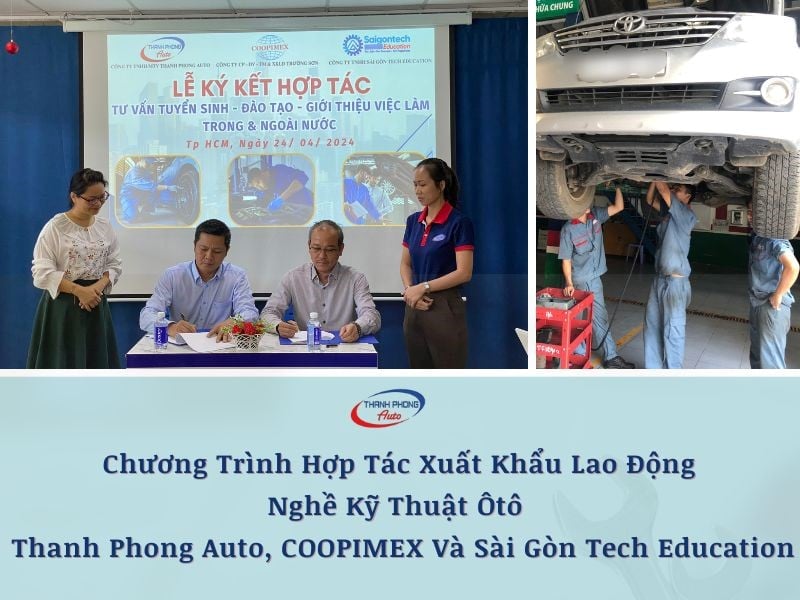 Chương trình hợp tác đào tạo Thanh Phong Auto, COOPIMEX và Sài Gòn Tech Education