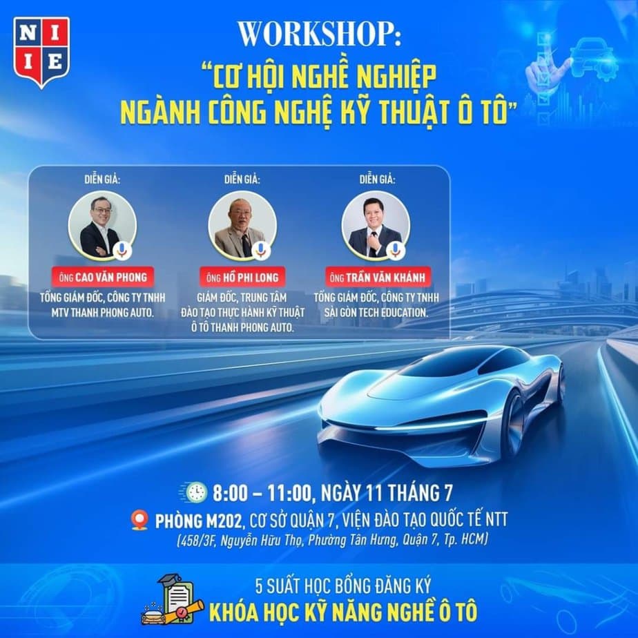 - Workshop “Cơ hội nghề nghiệp ngành Công nghệ kỹ thuật ô tô”