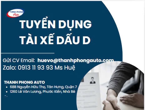 - TUYỂN DỤNG TÀI XẾ DẤU D