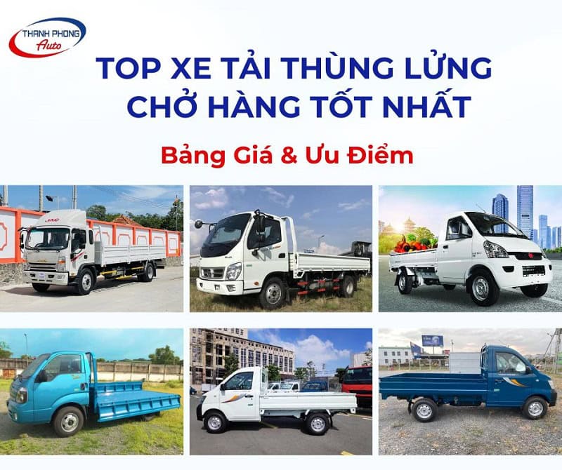 xe tải thùng lửng chở hàng