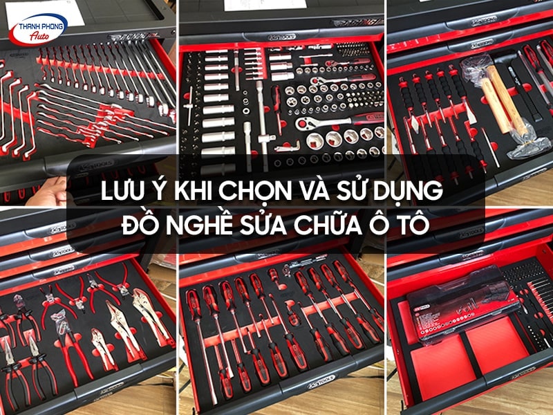 sử dụng bộ đồ nghề sửa chữa ô tô